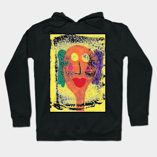 Orange Face with Huggy People Hoodie